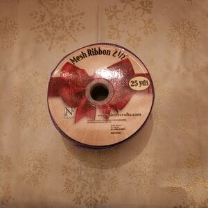 Nicole Wired Mesh Specialty Craft Purple Ribbon